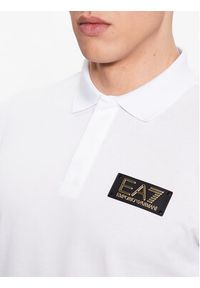 EA7 Emporio Armani Polo 3RPF01 PJ5AZ 1100 Biały Regular Fit. Typ kołnierza: polo. Kolor: biały. Materiał: bawełna