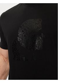 Karl Lagerfeld - KARL LAGERFELD T-Shirt 755082 542224 Czarny Regular Fit. Typ kołnierza: dekolt w karo. Kolor: czarny. Materiał: bawełna