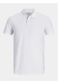 Jack & Jones - Jack&Jones Polo Basic 12136516 Biały Slim Fit. Typ kołnierza: polo. Kolor: biały. Materiał: bawełna