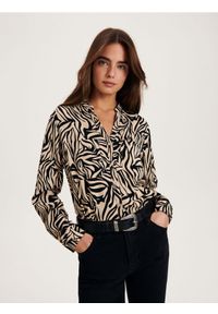 Reserved - Koszula z wiskozy - beżowy. Kolor: beżowy. Materiał: wiskoza #1