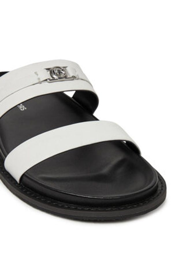 MICHAEL Michael Kors Klapki Mandy Flat Sandal 40S5MAFS2L Biały. Kolor: biały. Materiał: skóra