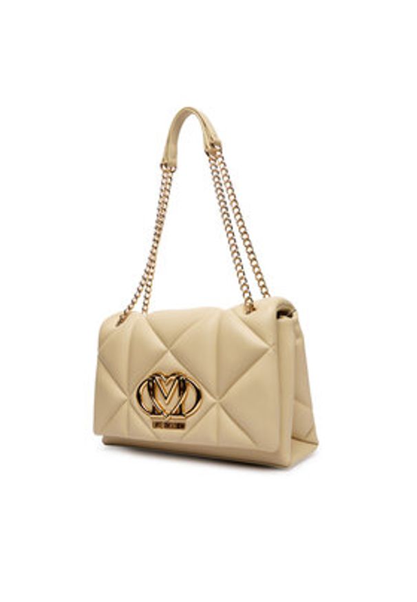 Love Moschino - LOVE MOSCHINO Torebka JC4041PP1OLC0129 Beżowy. Kolor: beżowy. Materiał: skórzane