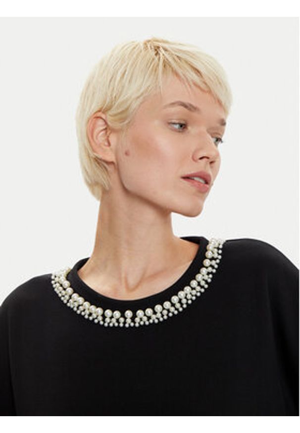 ViCOLO Bluza TS0598 Czarny Regular Fit. Kolor: czarny. Materiał: syntetyk