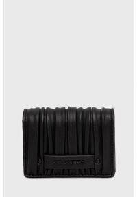 Karl Lagerfeld portfel damski kolor czarny. Kolor: czarny. Materiał: materiał. Wzór: gładki