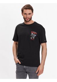 Tommy Jeans T-Shirt Homegrown DM0DM16226 Czarny Regular Fit. Kolor: czarny. Materiał: bawełna