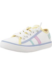 Geox - Kapcie GEOX J GISLI G.F CANVAS Biały. Kolor: biały, wielokolorowy. Materiał: tkanina. Sport: turystyka piesza