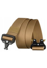 Inny - Długi, parciany pasek z klamrą QR khaki DH] BLBELT. Kolor: brązowy. Materiał: jeans, poliester