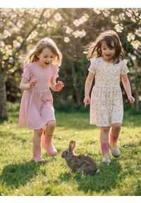 Sinsay - Prążkowane sukienki z falbanami 2 pack - wielobarwny. Materiał: prążkowany #1