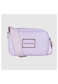 Valentino by Mario Valentino - VALENTINO Tłoczona fioletowa torebka z przypinaną saszetką sunny re haversack. Kolor: fioletowy. Materiał: z tłoczeniem