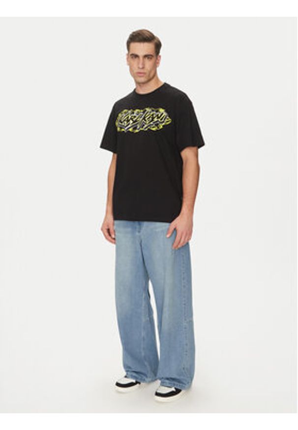 Karl Kani T-Shirt Woven Signature Heat 60300355 Czarny Regular Fit. Kolor: czarny. Materiał: bawełna
