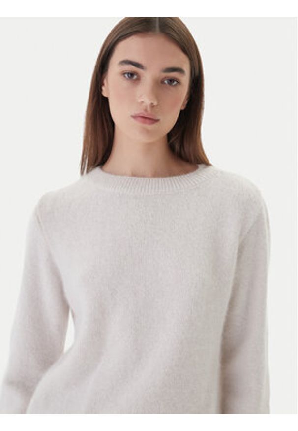 Dixie Sweter M277Y066A 1160 Biały Regular Fit. Kolor: biały. Materiał: wełna