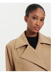 BOSS - Boss Płaszcz wełniany Caspina 50518503 Beżowy Regular Fit. Kolor: beżowy. Materiał: wełna #2