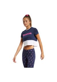 Koszulka damska Reebok Training Essentials Linear Logo FU2257. Materiał: dzianina, poliester, bawełna. Długość rękawa: krótki rękaw. Długość: krótkie. Sport: fitness #3