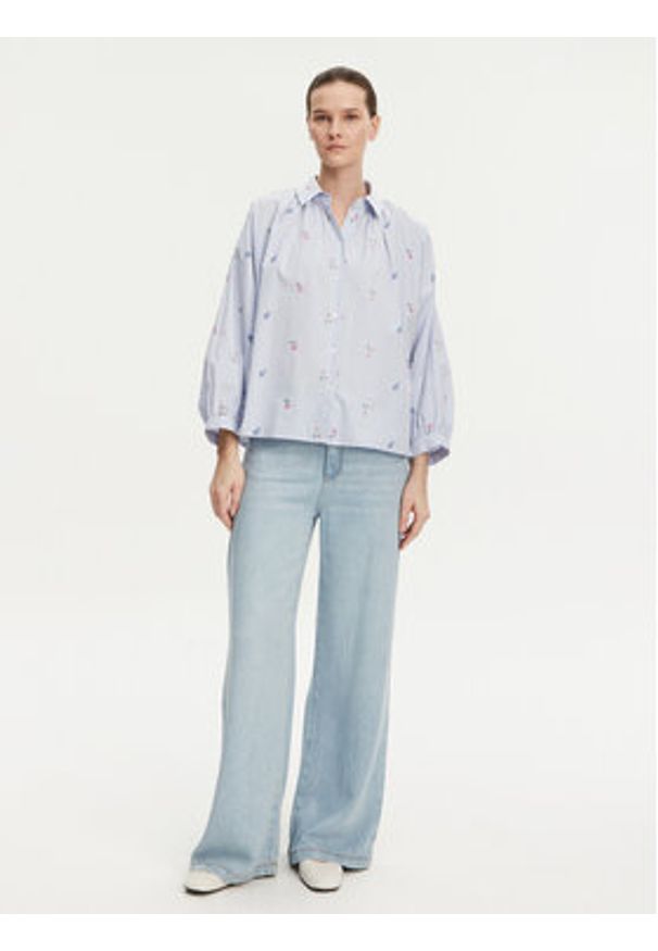 Weekend Max Mara Koszula Gilly 2515111132 Błękitny Relaxed Fit. Kolor: niebieski. Materiał: bawełna