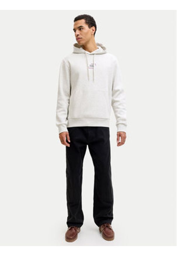 Jack & Jones Bluza Corp 12268422 Biały Regular Fit. Kolor: biały. Materiał: bawełna, syntetyk
