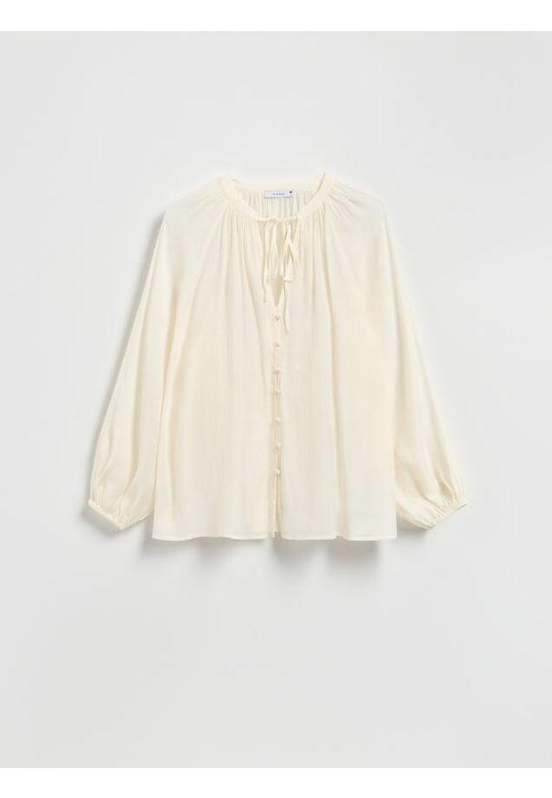 Reserved - Bluzka z wiskozą - złamana biel. Materiał: wiskoza