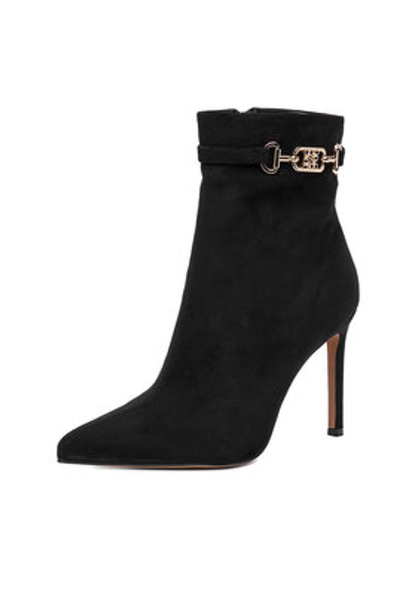 Nine West Botki CEO-LANA-01 Czarny. Kolor: czarny. Materiał: materiał