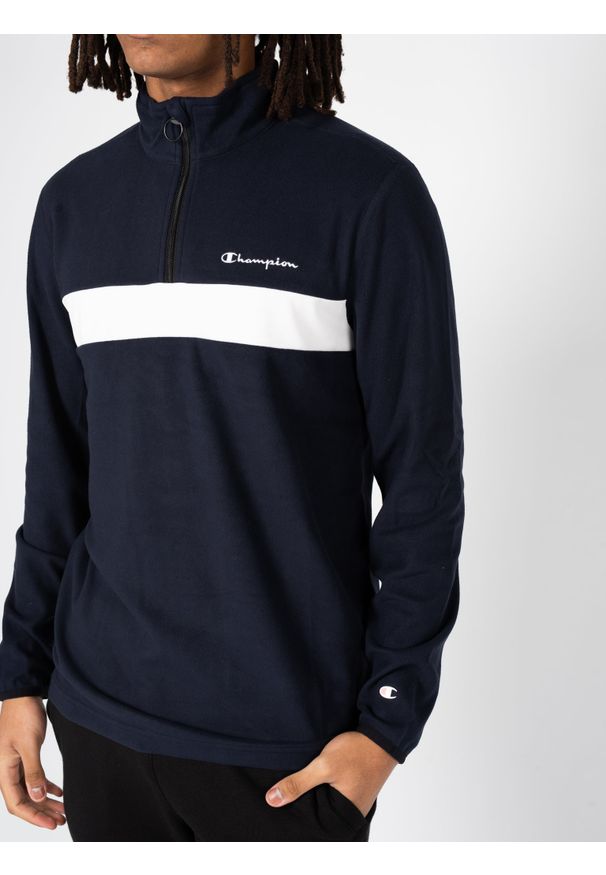 Champion Bluza | 218103 | Mężczyzna | Biały, Granatowy. Okazja: na co dzień. Typ kołnierza: kołnierzyk stójkowy. Kolor: biały, wielokolorowy, niebieski. Materiał: poliester. Styl: sportowy, elegancki, casual