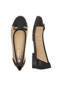 Rieker Baleriny 45358-60 Beżowy. Kolor: beżowy. Materiał: materiał #5