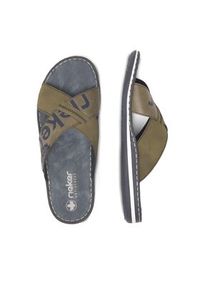 Rieker Klapki 21098-54 Khaki. Kolor: brązowy. Materiał: skóra #6