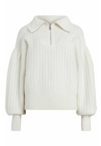 AllSaints sweter VIOLA JUMPER damski kolor biały WK008Y. Kolor: biały. Materiał: wełna, materiał, dzianina. Długość rękawa: długi rękaw. Długość: krótkie. Wzór: gładki #2