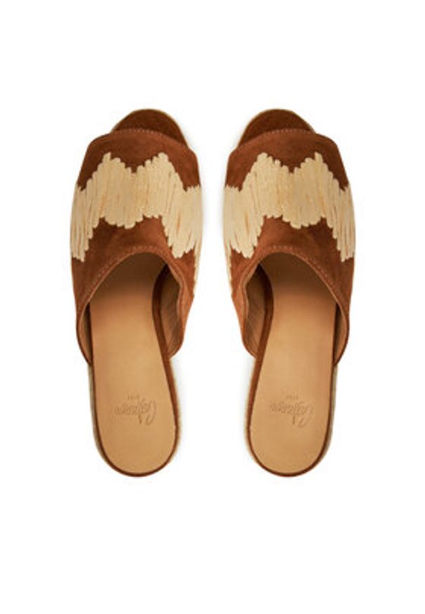 Castañer Espadryle Eleo/186 023437 Brązowy. Kolor: brązowy. Materiał: zamsz, skóra