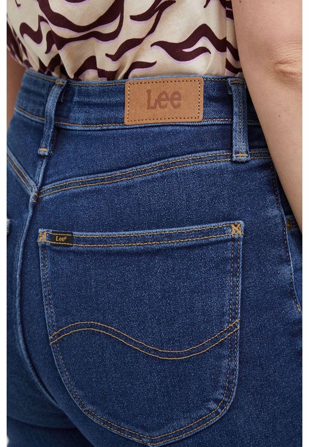 Lee jeansy IVY WORN WILLOW damskie high waist. Stan: podwyższony. Kolor: niebieski