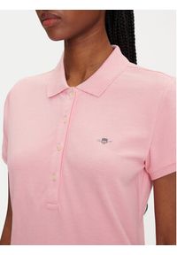 GANT - Gant Polo Sheild 4200870 Różowy Slim Fit. Typ kołnierza: polo. Kolor: różowy. Materiał: bawełna