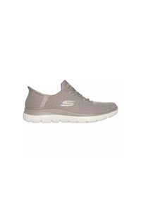 skechers - Adidasy Skechers Summits-classy Night, Kobiety. Kolor: brązowy. Materiał: materiał