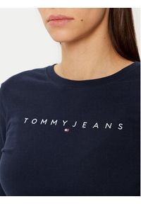 Tommy Jeans Bluzka DW0DW19434 Granatowy Slim Fit. Kolor: niebieski. Materiał: bawełna