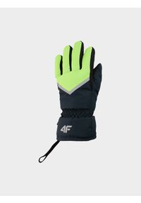4f - Rękawice narciarskie Thinsulate© chłopięce - zielone. Kolor: zielony. Materiał: materiał, syntetyk. Technologia: Thinsulate. Sport: narciarstwo