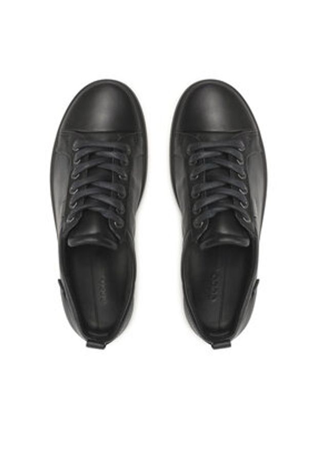 ecco - ECCO Sneakersy Soft 7 W GORE-TEX 44030301001 Czarny. Kolor: czarny. Materiał: skóra. Technologia: Gore-Tex
