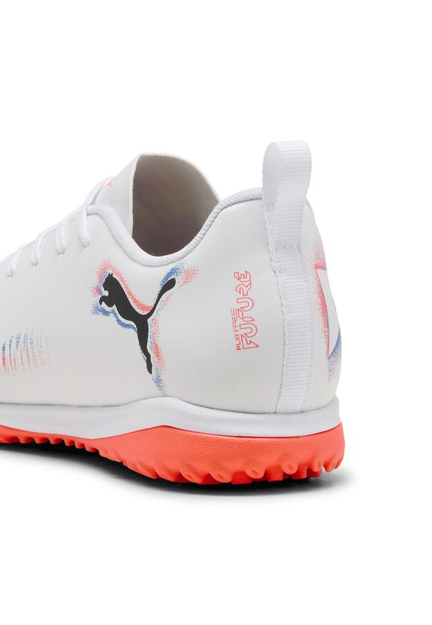Puma - Młodzieżowe buty piłkarskie FUTURE 8 PLAY TT, średnia wysokość PUMA. Kolor: czerwony, biały, wielokolorowy, czarny. Sport: piłka nożna