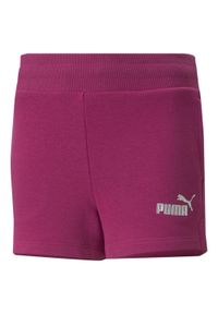 Krótkie spodenki dziewczynki Puma ESS+. Kolor: różowy. Długość: krótkie