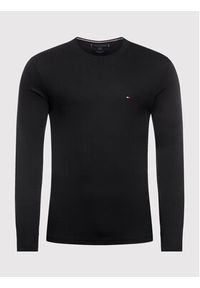 TOMMY HILFIGER - Tommy Hilfiger Longsleeve Stretch Tee MW0MW10804 Czarny Slim Fit. Kolor: czarny. Materiał: bawełna. Długość rękawa: długi rękaw