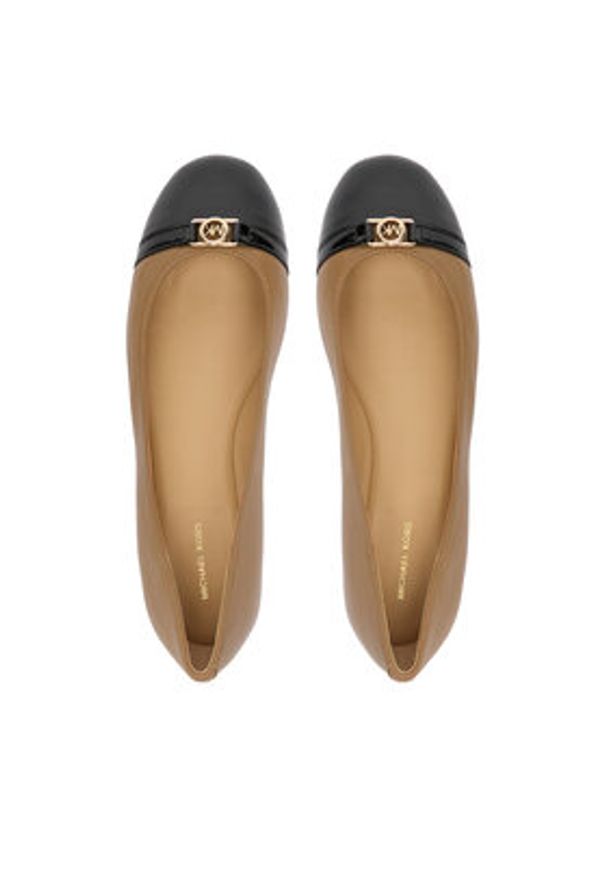 MICHAEL Michael Kors Baleriny Mandy Flat 40F5MAFP1A Beżowy. Kolor: beżowy. Materiał: skóra