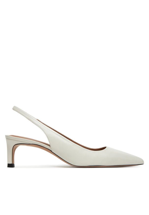 BOSS Sandały Janet 50542378 Biały. Kolor: biały. Materiał: skóra