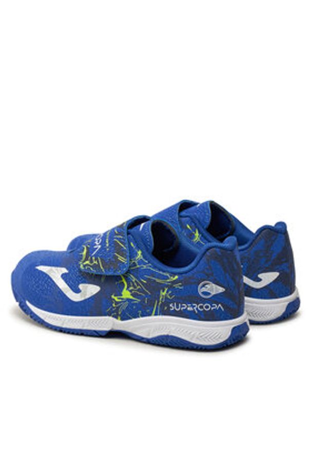 Joma Buty do piłki nożnej Super Copa Jr Indoor SCJW2404INV Niebieski. Kolor: niebieski. Materiał: materiał