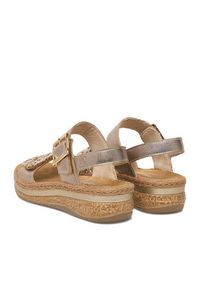 Rieker Sandały CEO-V0951-90 Złoty. Kolor: złoty. Materiał: syntetyk, skóra #7