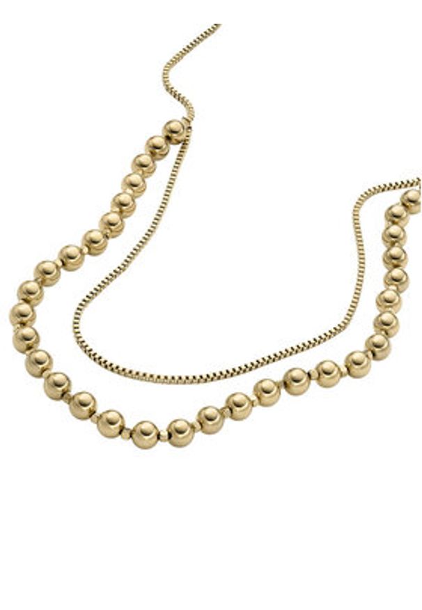 Fossil Naszyjnik All Stacked Up JA7248710 Złoty. Materiał: metalowe. Kolor: złoty