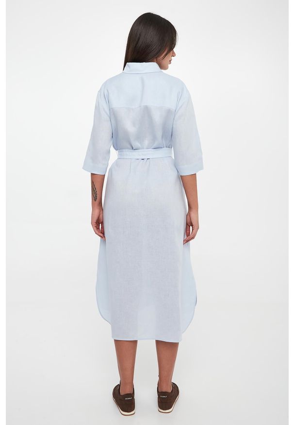 Sukienka lniana szmizjerka Tabella MM. Materiał: len. Typ sukienki: szmizjerki