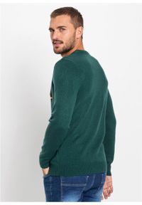 Sweter z bożonarodzeniowym motywem bonprix głęboki zielony. Kolor: zielony. Materiał: materiał, akryl #3