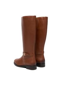 TOMMY HILFIGER - Tommy Hilfiger Kozaki Th Buckle Riding Lthr Long Boot FW0FW08873 Brązowy. Kolor: brązowy. Materiał: skóra #6