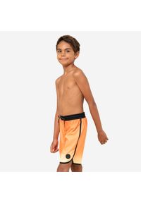 OLAIAN - Spodenki surfingowe dla dzieci Olaian 500 Tie&Die. Kolor: wielokolorowy, pomarańczowy, żółty. Materiał: materiał, poliester
