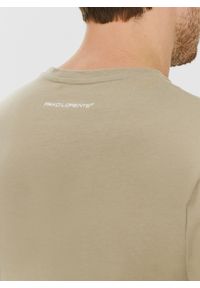 Pako Lorente - PAKO LORENTE – Bawełniany beżowy t-shirt z okrągłym dekoltem. Okazja: na co dzień. Kolor: czerwony, beżowy. Materiał: bawełna. Styl: casual #7