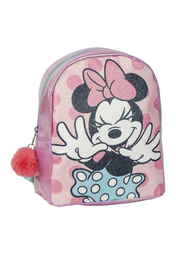 MINI MOUSE - Plecak Casual Minnie Mouse Różowy. Kolor: różowy. Wzór: motyw z bajki. Styl: casual