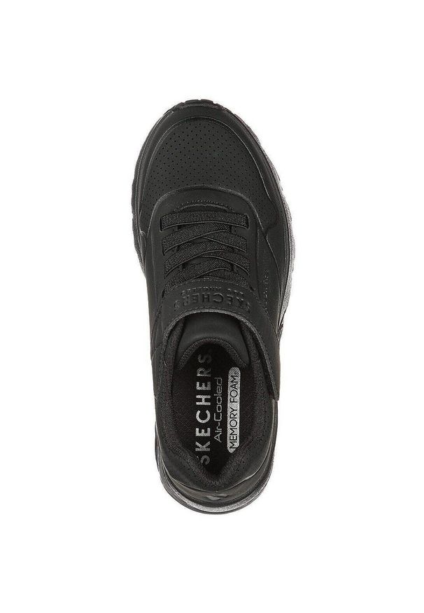 skechers - Adidasy Skechers Uno Lite, Dzieci. Okazja: na co dzień. Zapięcie: rzepy. Kolor: czarny. Materiał: syntetyk, materiał. Szerokość cholewki: normalna. Sport: turystyka piesza