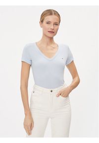 Tommy Jeans T-Shirt Essential DW0DW17385 Niebieski Slim Fit. Kolor: niebieski. Materiał: bawełna #1