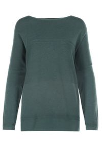 Born2be - Zielony Sweter Athizeis. Okazja: na co dzień. Kolor: zielony. Materiał: jeans, bawełna, wiskoza. Długość rękawa: długi rękaw. Długość: długie. Wzór: gładki. Styl: casual #5