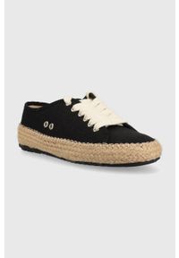 EMU Australia - Emu Australia espadryle Agonis Organic kolor czarny W12883.BLAK. Nosek buta: okrągły. Zapięcie: sznurówki. Kolor: czarny. Materiał: bawełna, guma #2